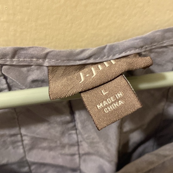 J. Jill women’s Blue Casual Shirt - 100% silk - large - peasant blouse style - Picture 2 of 7